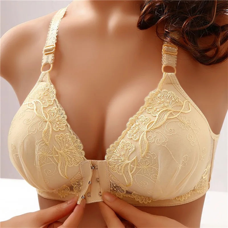Comfortable Front Closure Bra without Steel Ring