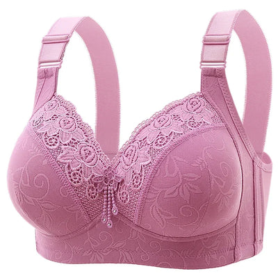 Large Luxury Lace Without Steel Ring Nursing Bra