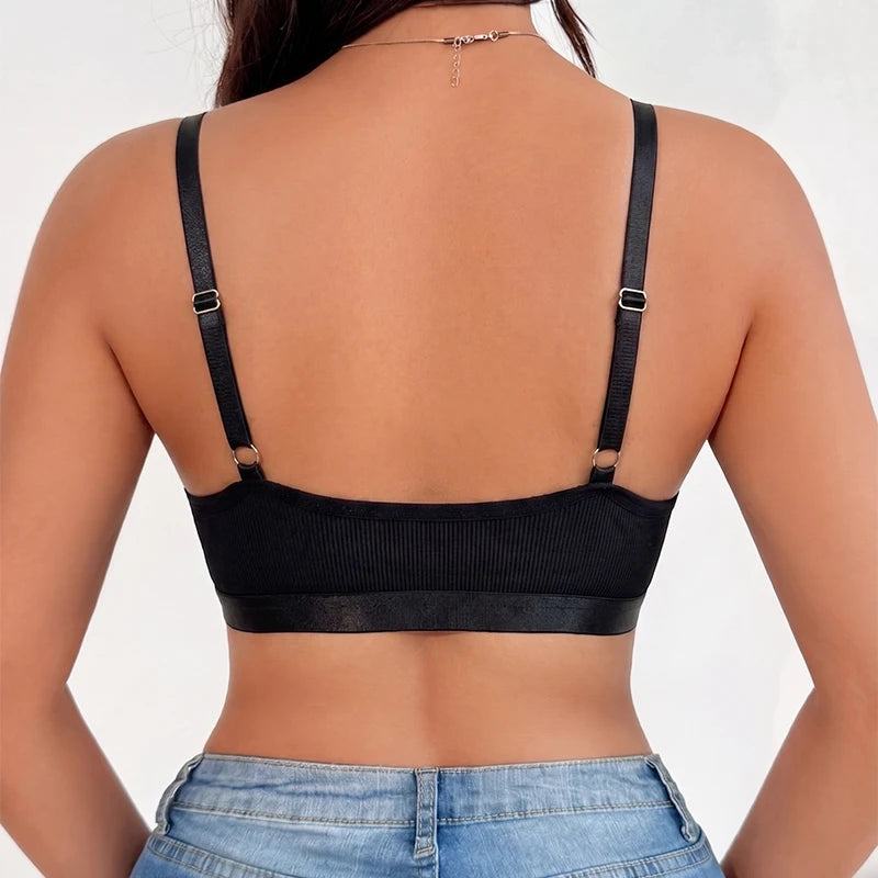 Black Comfortable Front Clasp Nursing Bra