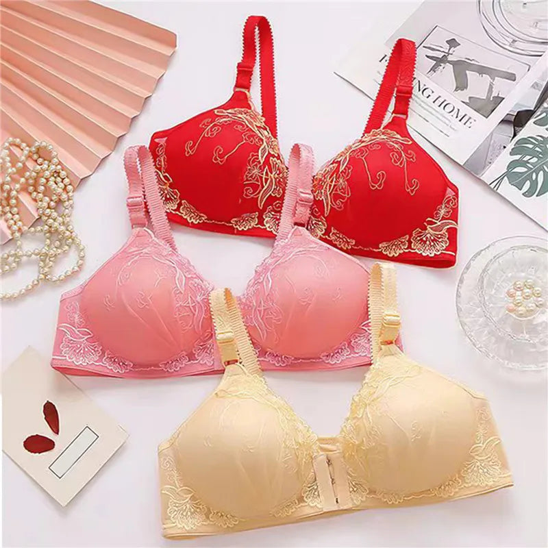 Comfortable Front Closure Bra without Steel Ring