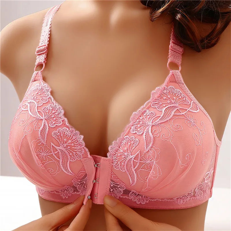 Comfortable Front Closure Bra without Steel Ring