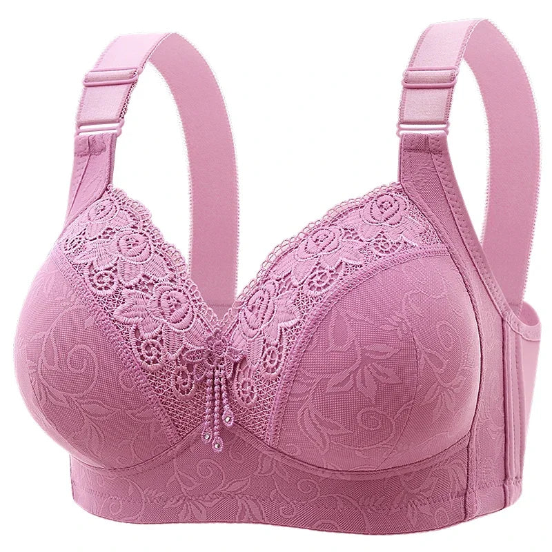 Large Luxury Lace Without Steel Ring Nursing Bra