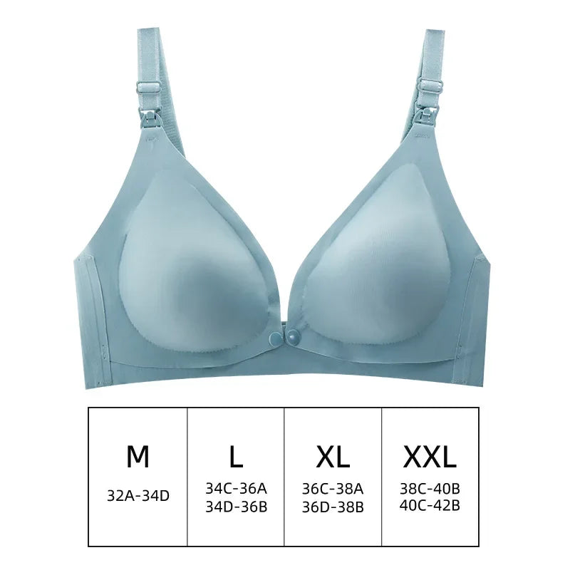 Front Opening Seamless Breathable Nursing Bra
