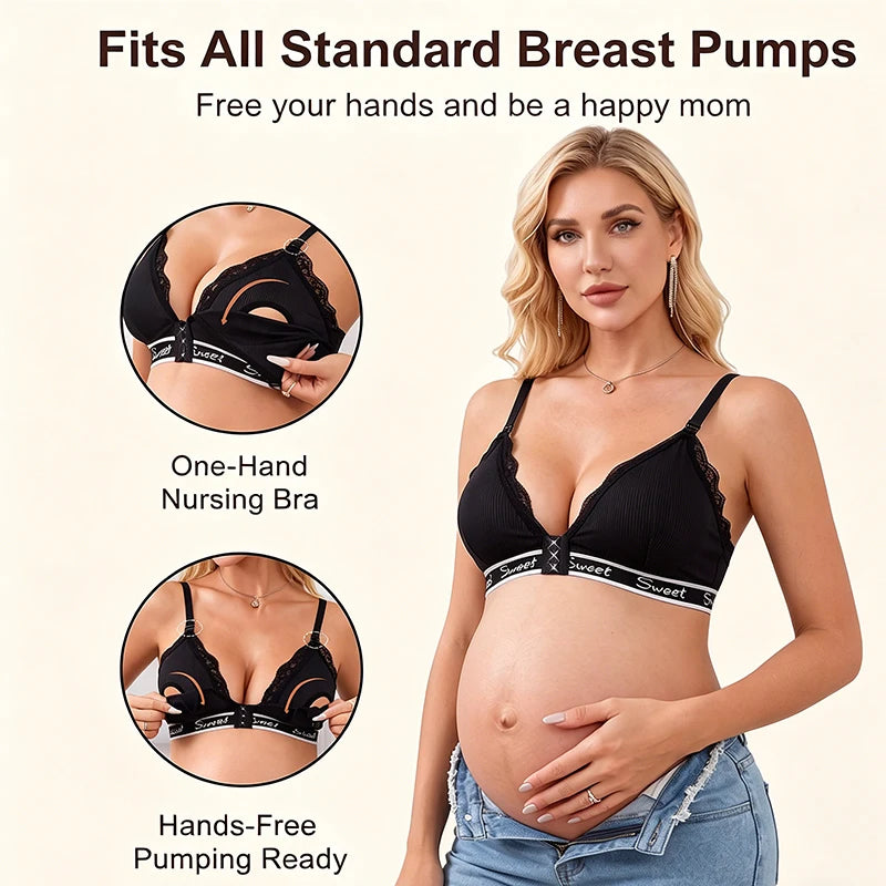 Maternity Nursing Bra Hands-Free Pumping
