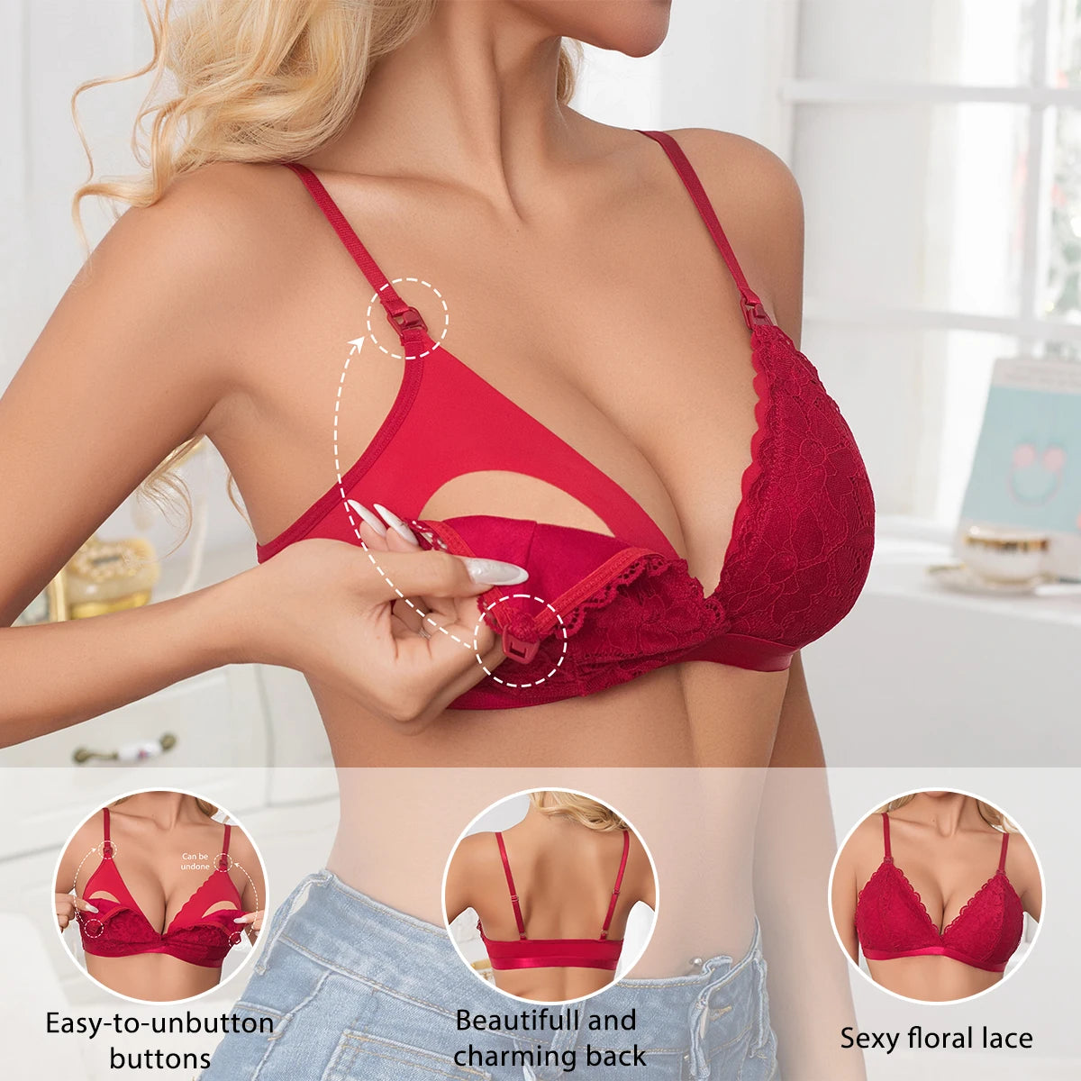 Nursing Bra Maternity Front Open