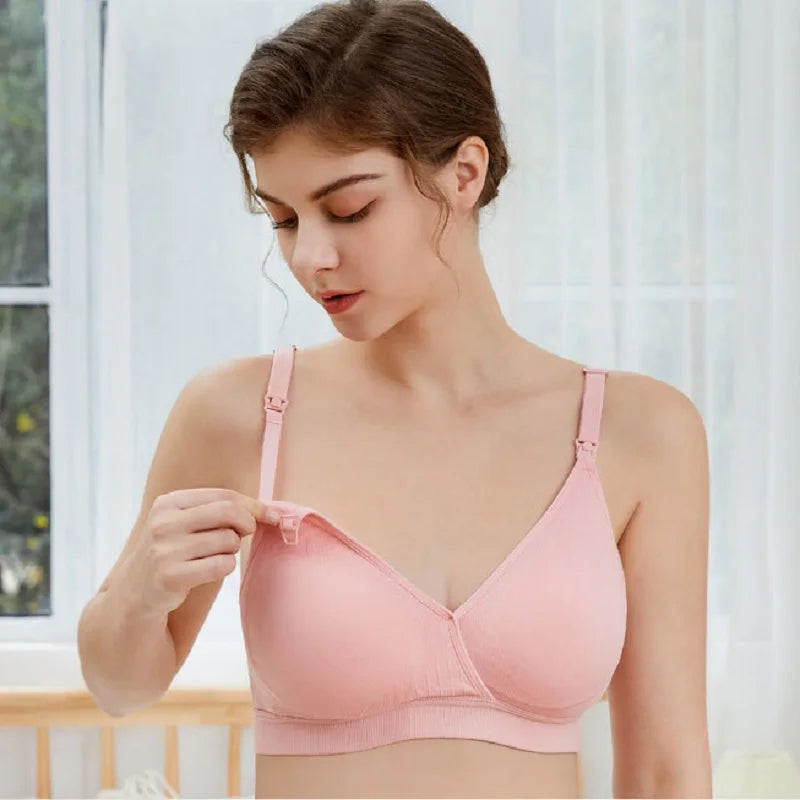 Maternity Nursing Bra Seamless V Neck