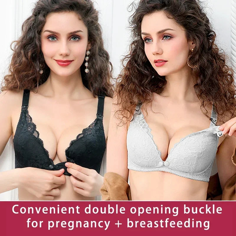 Maternity Lace Trim Nursing Bra