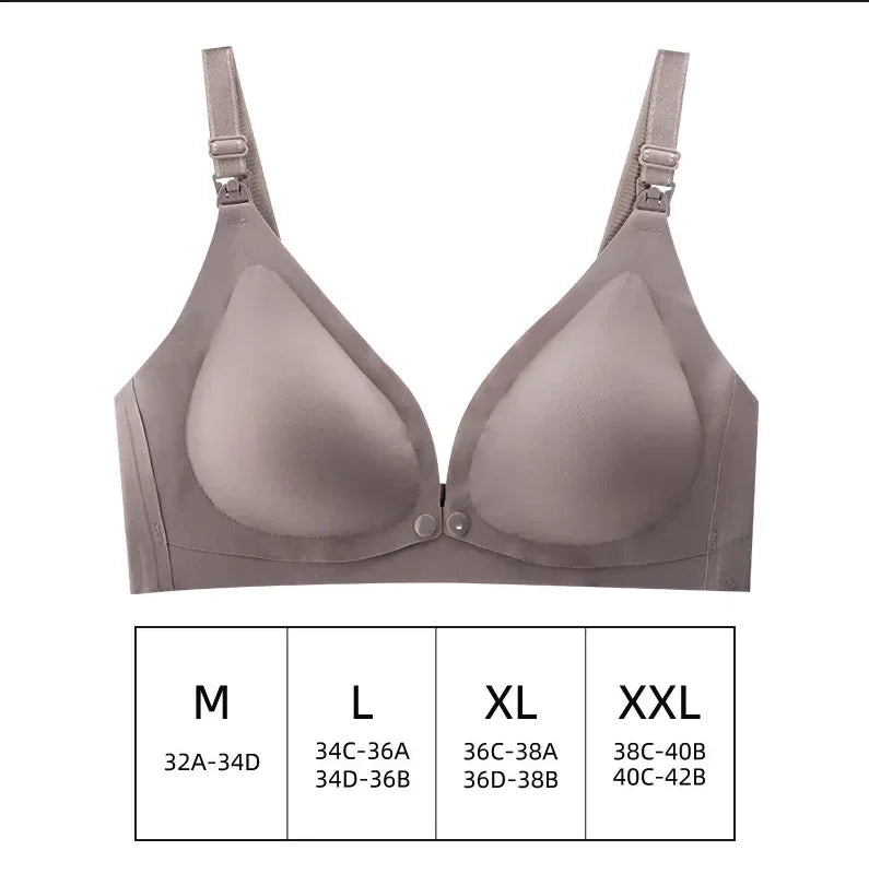 Front Opening Seamless Breathable Nursing Bra