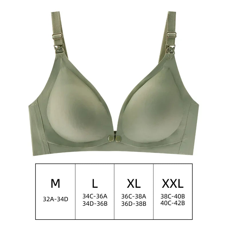 Front Opening Seamless Breathable Nursing Bra