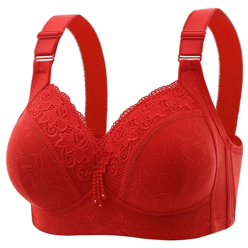 Large Luxury Lace Without Steel Ring Nursing Bra