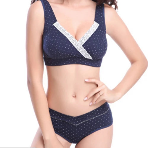 Cotton Maternity Bra + Panties Sets