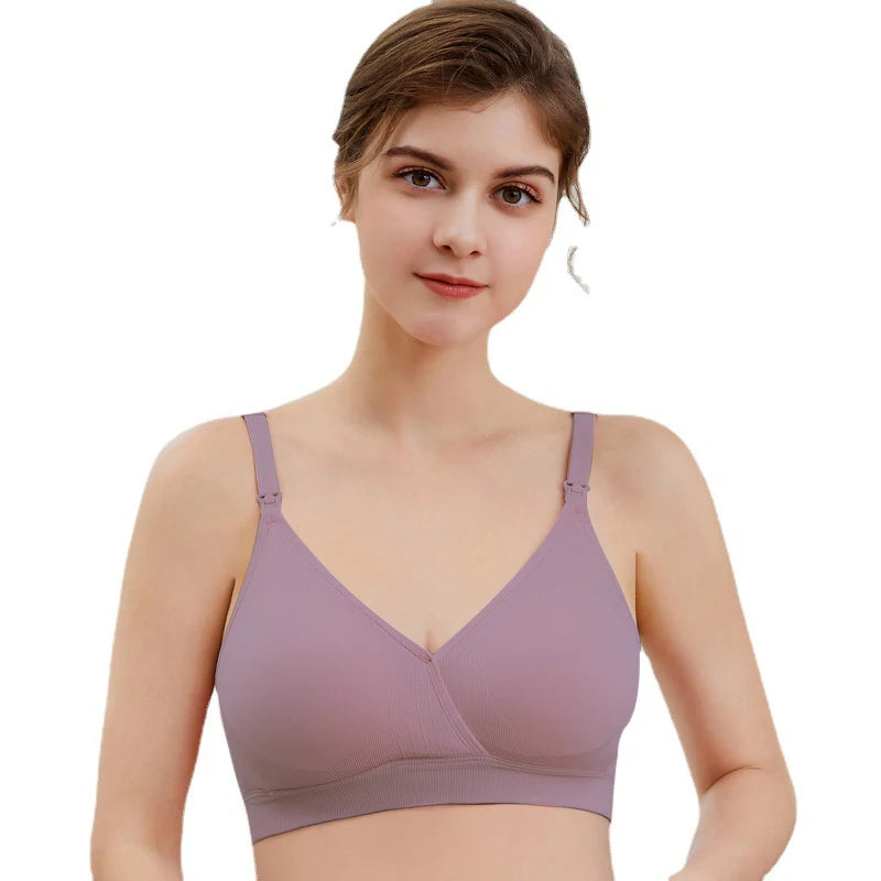 Maternity Nursing Bra Seamless V Neck