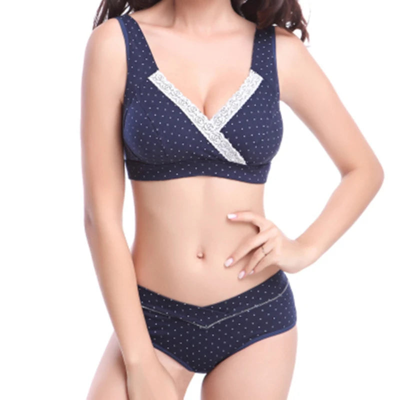 Cotton Maternity Bra + Panties Sets