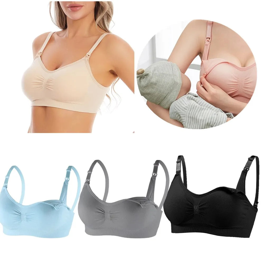 Wirefree Nursing Clothing Cotton Breastfeeding Bra