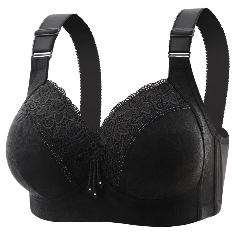 Large Luxury Lace Without Steel Ring Nursing Bra
