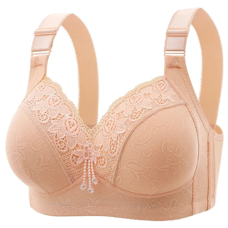 Large Luxury Lace Without Steel Ring Nursing Bra