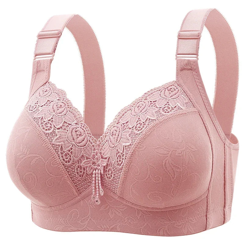 Large Luxury Lace Without Steel Ring Nursing Bra