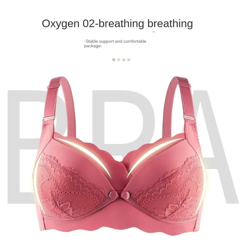 Front Open Nursing Bralette – Wire-Free Cotton Bra for Breastfeeding
