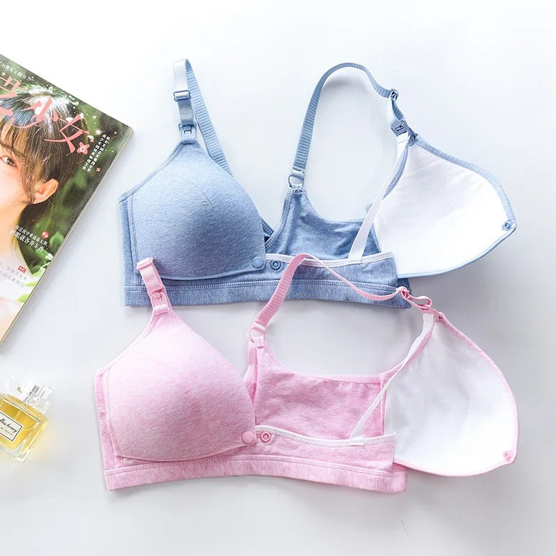 Wire-Free Cotton Nursing Bra – Soft Breastfeeding Support